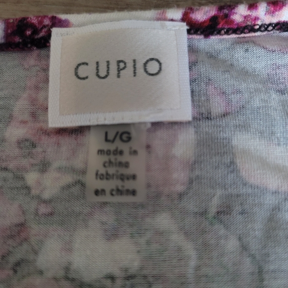 Cupio Women's Floral Print tie bell sleeves unique top fun bright Viscose soft - Picture 4 of 8